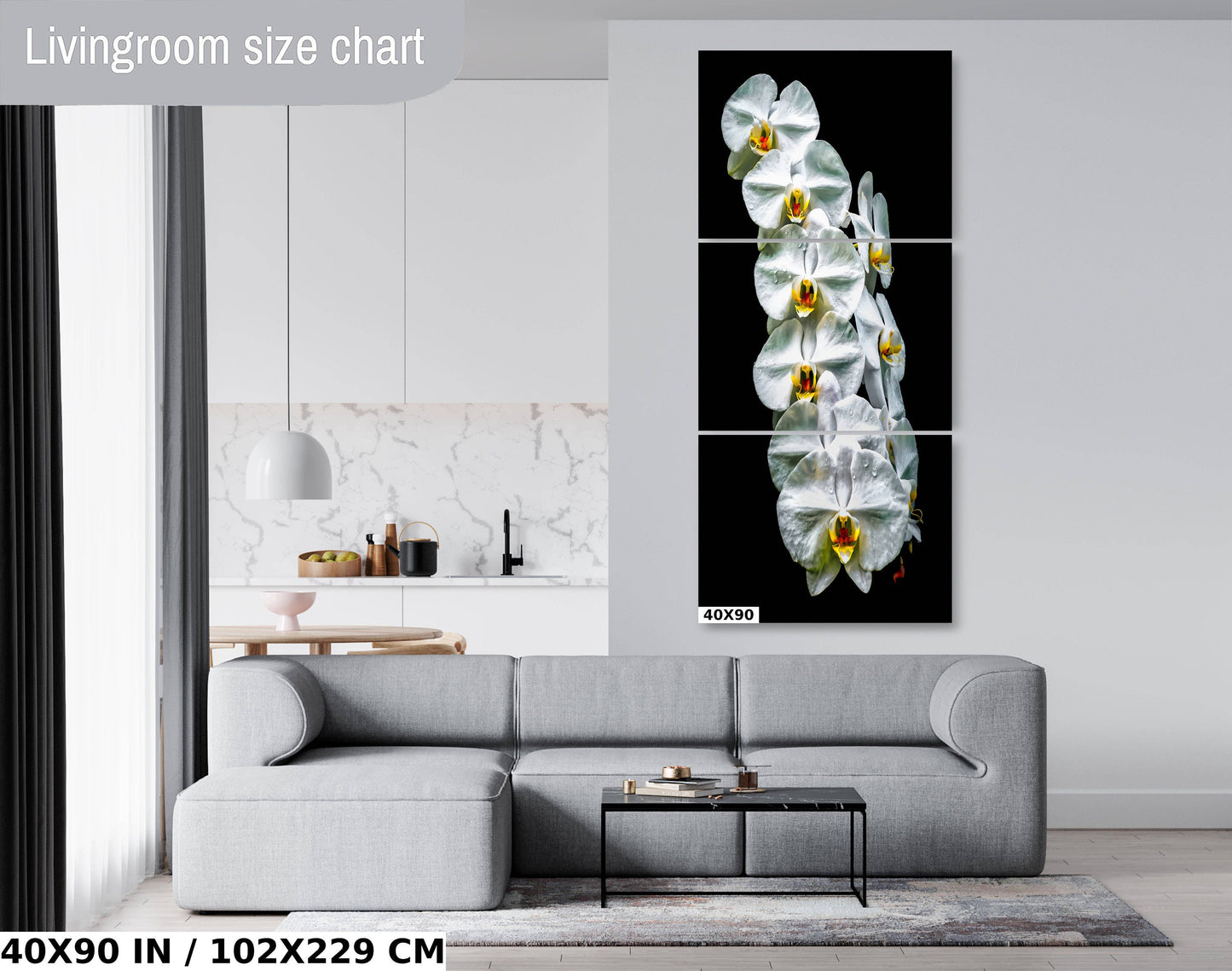 White Orchid Print, Orchid Wall Art, White Flower Wall Art, Floral Art Print, Orchid Decor, White Floral, Large Canvas Print