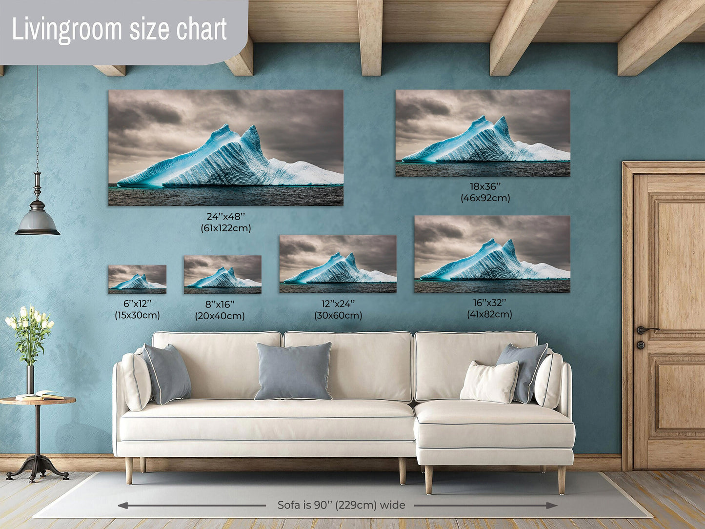 Iceberg Wall Art, Antarctic Photography, Artic Art, Blue Iceberg Print, Ocean Photography, Nature Photography, Ocean, Travel Photography