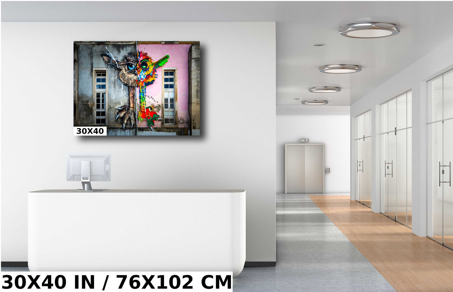 Portugal wall Art, Coimbra University, Modern wall art, Canvas Print, Owl Mural, Public Art, home art decor, wall decor, interior design