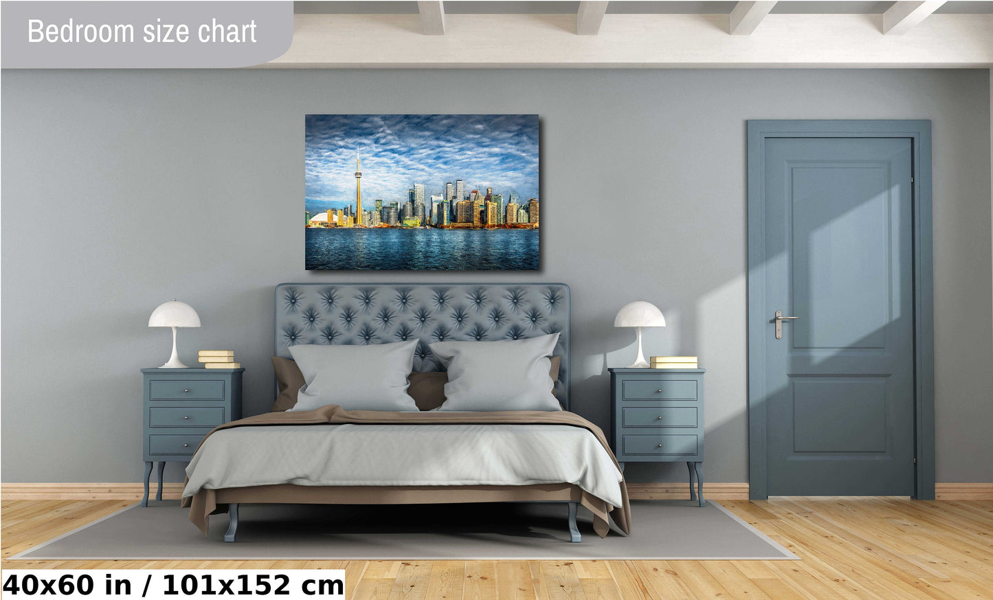 Toronto skyline print, Painterly art, CN Tower, Toronto waterfront, cityscape, urban photography, Toronto photo, Toronto architecture