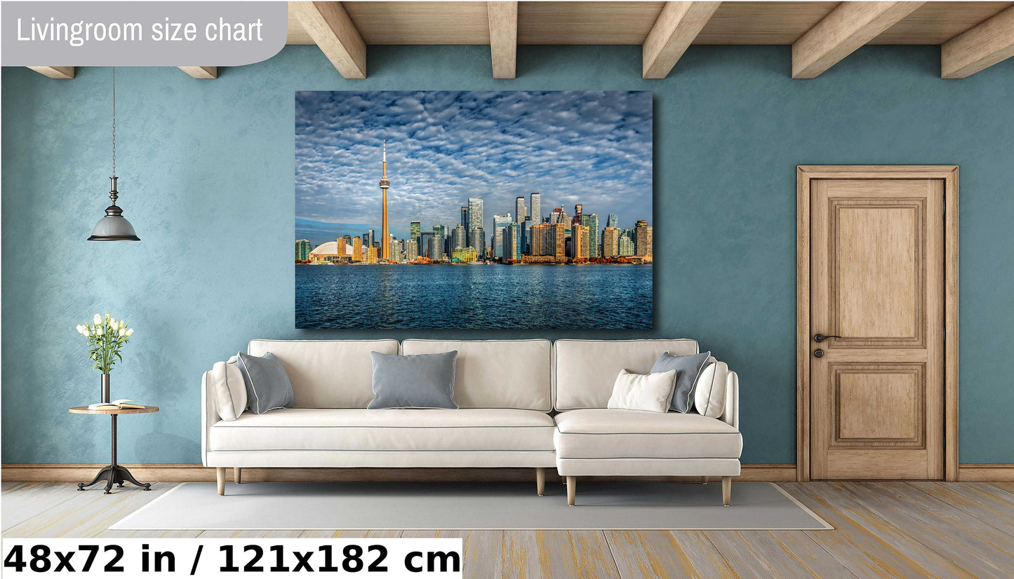 Toronto skyline print, CN Tower, Rogers Centre, Toronto waterfront, cityscape, urban photography, Toronto photo, Toronto architecture