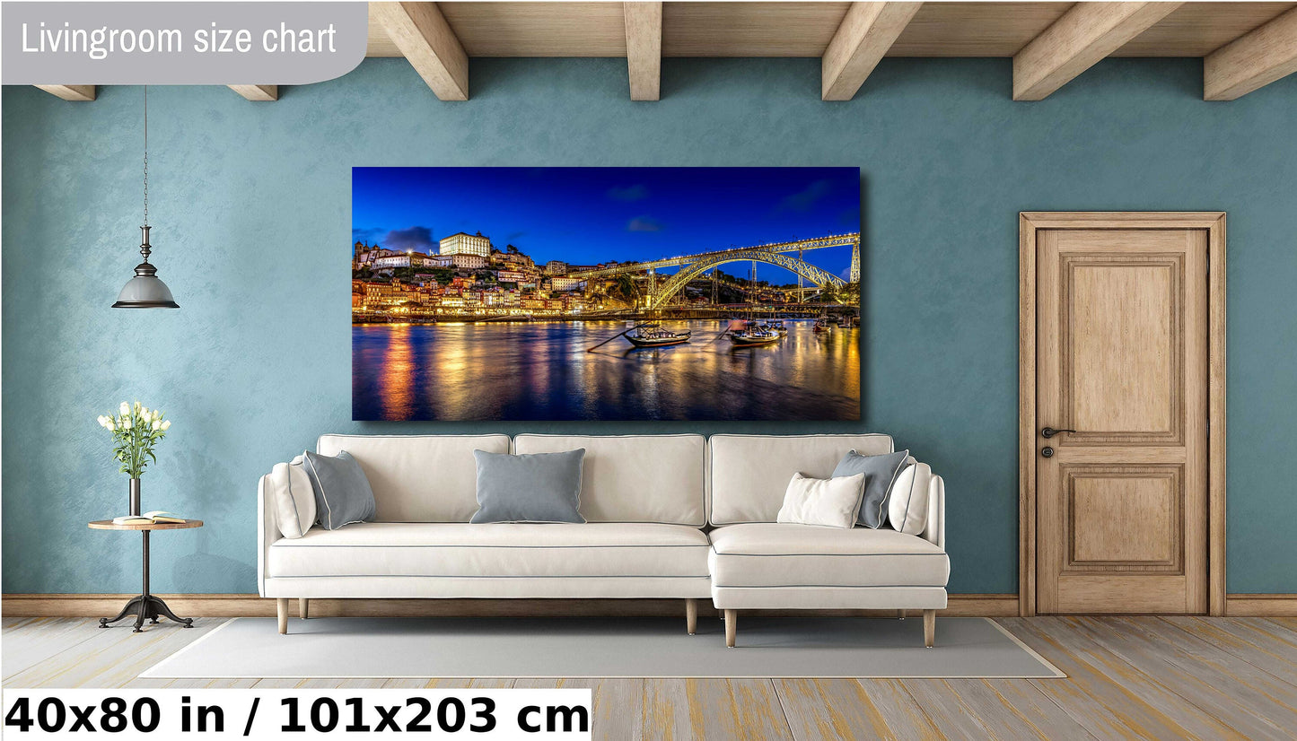 Porto Wall Art, Portugal Photography, Porto Art, Dom Luis Bridge Print, Gift, Night Photography, Travel Photography