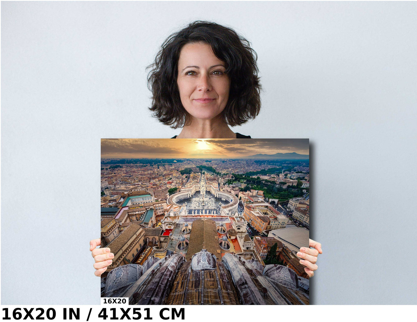 Rome Vatican Sunrise, Vatican City, Religious Building, Rome Wall Art, Rome Wall Poster Gift. Large Print,