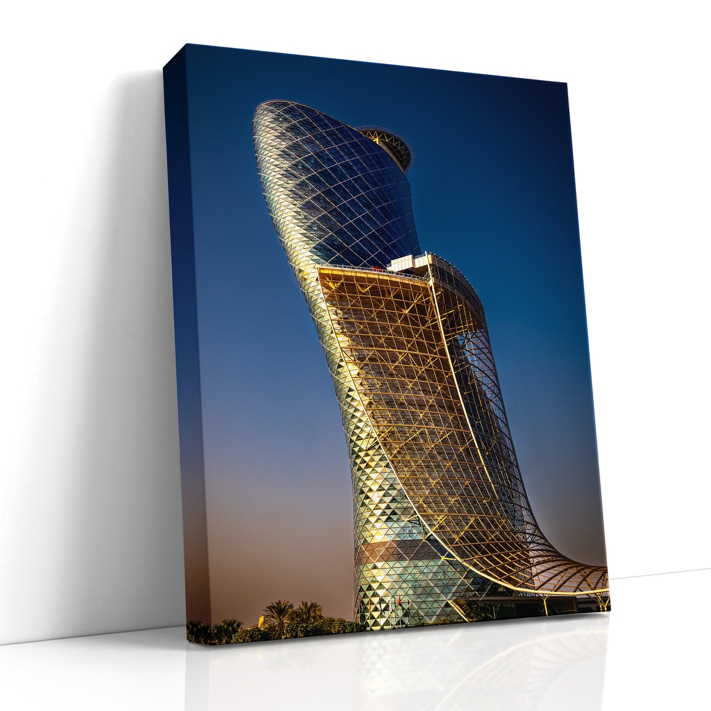 Abu Dhabi, Capital Gate, Architecture photo, Leaning Tower, Shimmering glass, Blue sky, UAE building, Modern architecture, Architectural marvel, Building design, Innovative design, Artistic photo, Travel inspiration