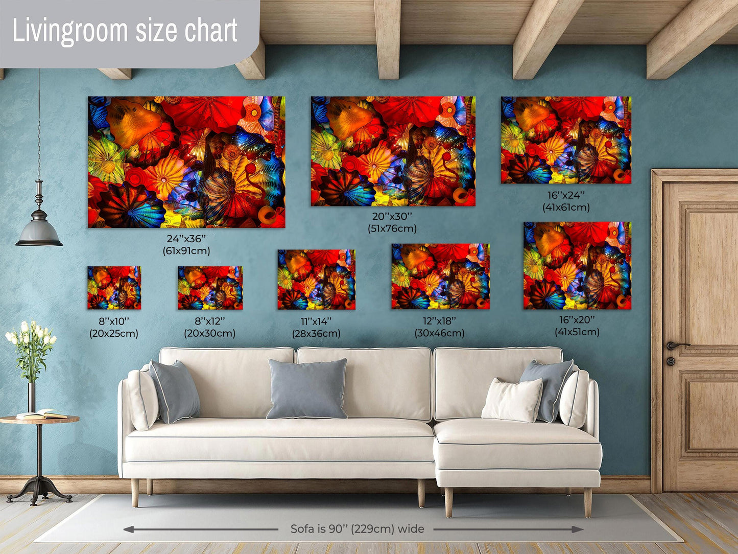 Color Glass Flowers Print, Chihuly Glass Wall Art, Home Decoration, House Warming Gift, Interior Design Ideas, Abstract Art, Urban Art