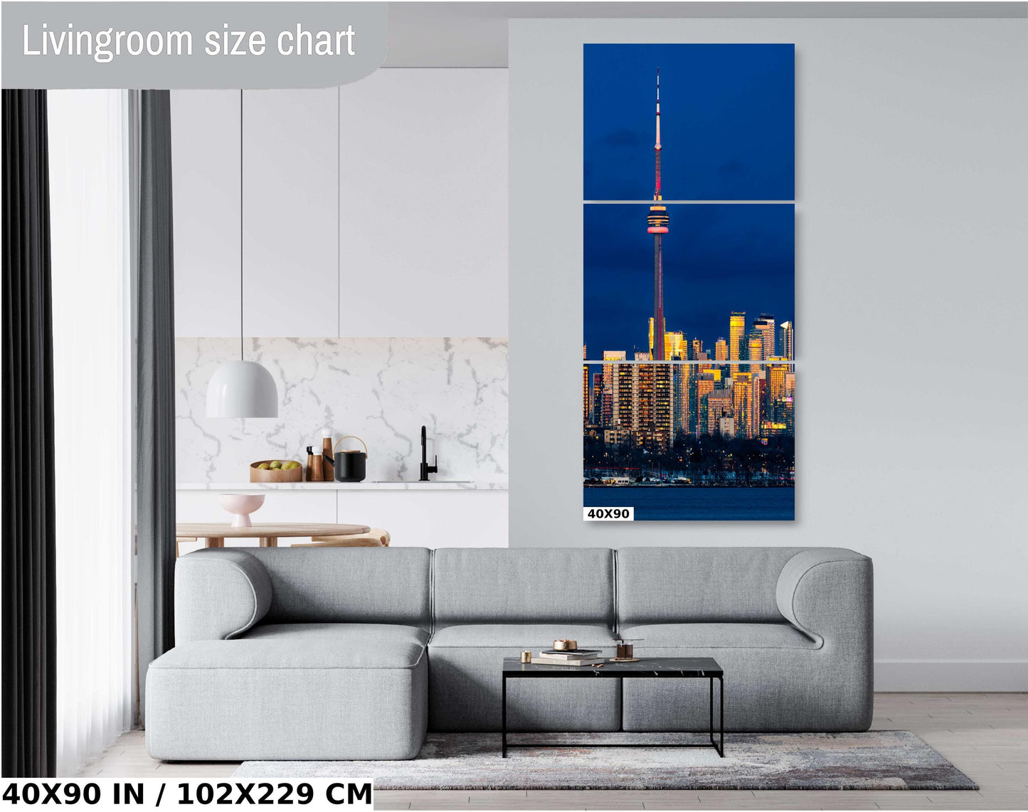 Blue Sunset, CN Tower, gold buildings, modern art, reflections, Toronto waterfront, Toronto Architecture, modern buildings