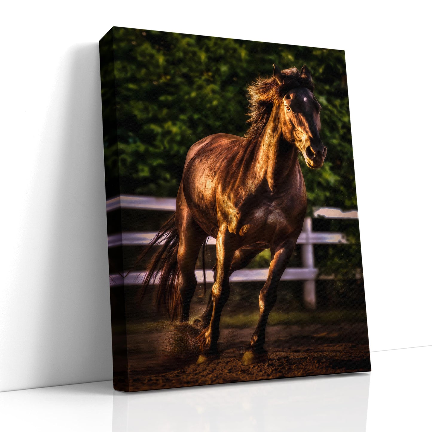 Horse Wall Art, Equine Elegance, Equestrian, Wall Art, photography, Painterly Art, Decor, Canvas Print, Printed Wall Art, Brown Horse Print