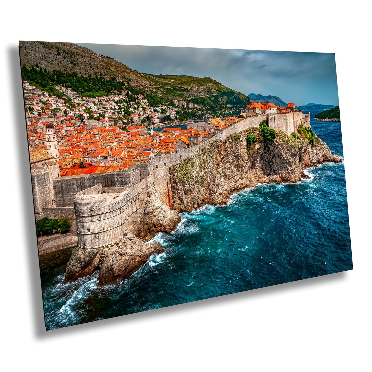 Dubrovnik Canvas Print, Walled Fort, Photo Art, Canvas Wall Art, Adriatic Coast Photography, Anniversary Gift, Croatia Photography