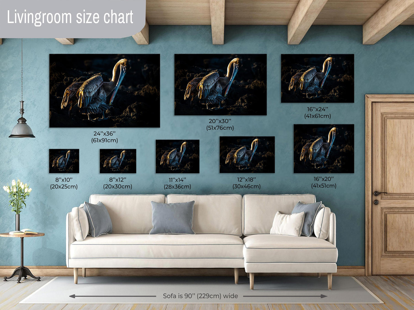 Galapagos Brown Pelican Canvas Print, Galapagos Islands, Bird Photography, Canvas Print, Canvas Wall Art, Galapagos Photo, Nature, Travel