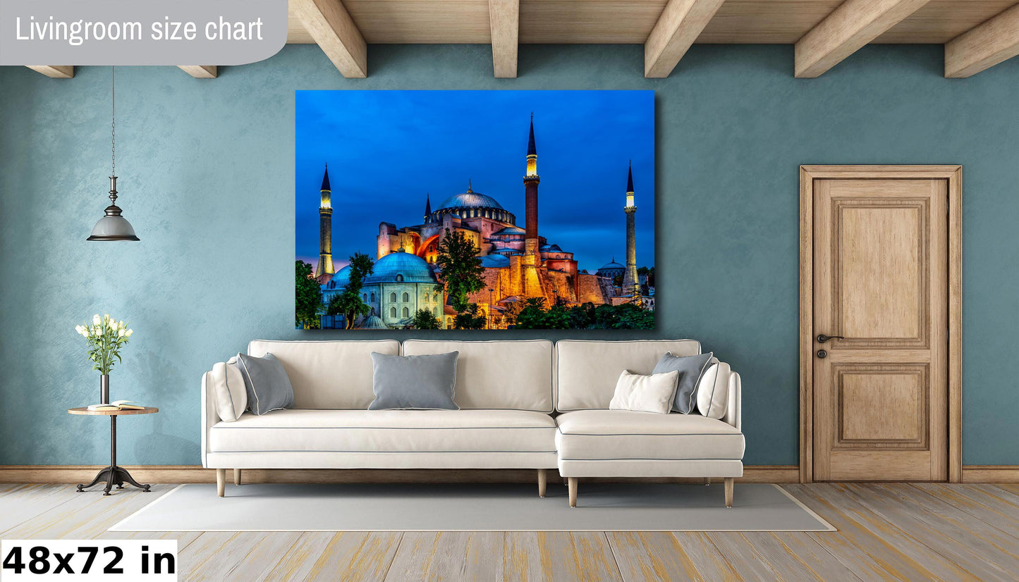 Istanbul Mosque on Canvas, Hagia Sophia Mosque Art, Photo Art, Istanbul Photography, Canvas Wall Art, Ancient Architecture, travel, Gift