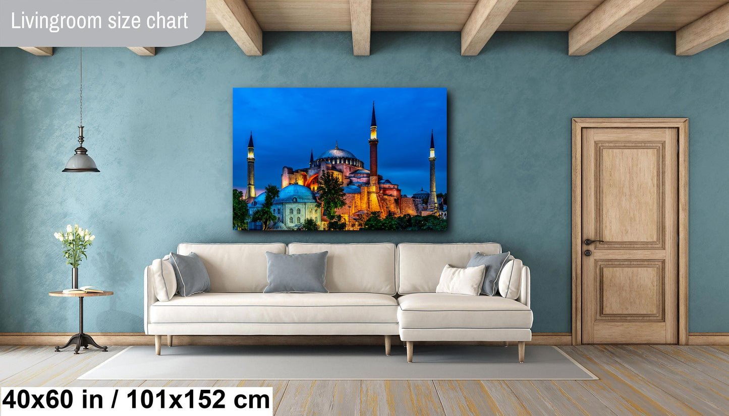 Istanbul Mosque on Canvas, Hagia Sophia Mosque Art, Photo Art, Istanbul Photography, Canvas Wall Art, Ancient Architecture, travel, Gift