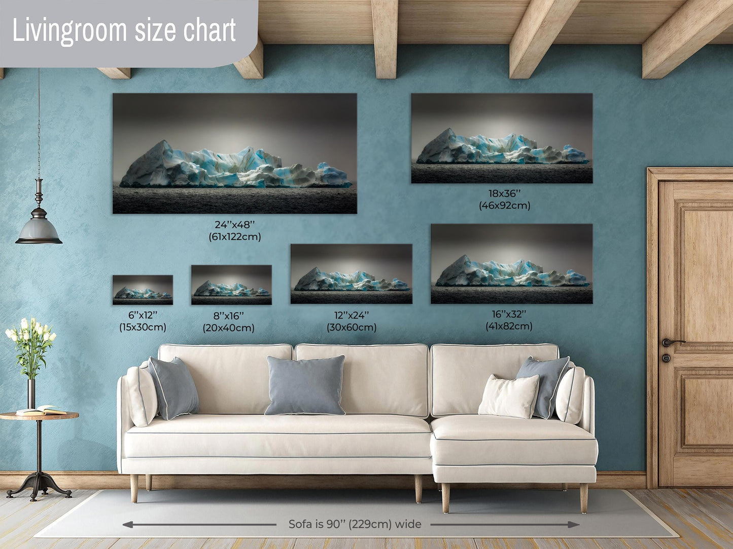 Iceberg Canvas Print, Antarctic Photography,  Blue Photo Art, Canvas Wall Art, Gift, Fine Art Iceberg Photography, Nature Photography