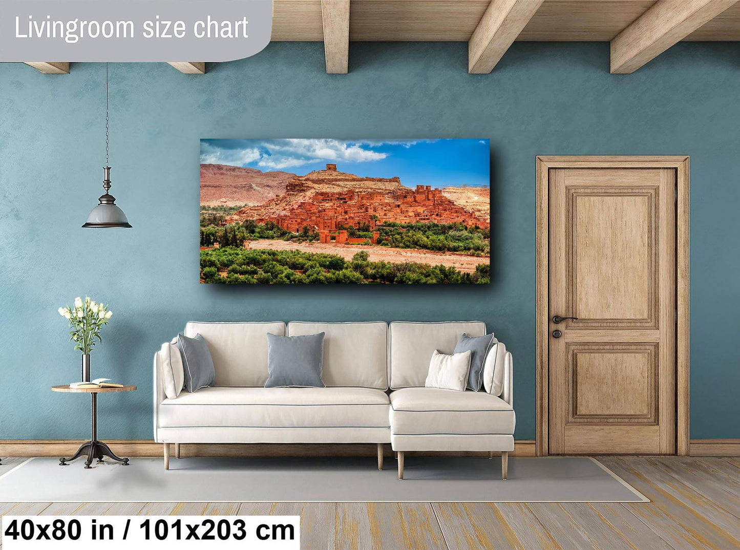 Ait Benhaddou Canvas Print, Desert, Gladiator Movie Set, Clay Architecture, Morocco Filming Location, Photo Art, Morocco ART