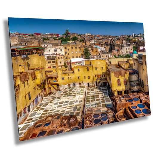 Fez Tannery Canvas Print, Fez Morocco, Morocco Cityscape, Morocco Travel Print, Tannery Print, Morocco Wall Art