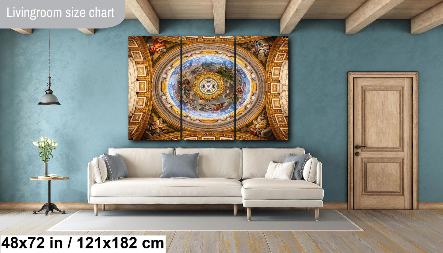 Vatican ceiling photo, Rome mosaic print, Vatican art photo, Pietà dome print, sacred art print, Catholic art, Vatican photography, gold leaf ceiling, mosaic dome art, religious art print, Rome travel photo, sacred art wall decor, Vatican decor