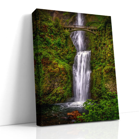 Multnomah Falls Canvas Print, Oregon Waterfalls, Canvas Wall Art, Anniversary Gift, Pacific North West Photography, Travel Photography