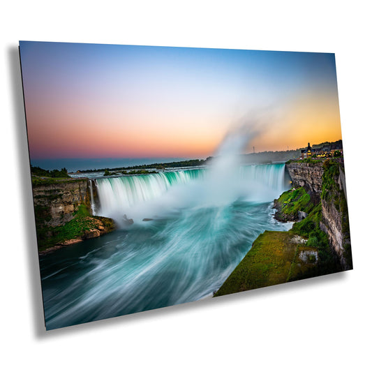 Niagara Falls Canvas Print, Waterfalls Photo| Horseshoe Falls Pink Sunset, Canvas Print,  Canvas Wall Art