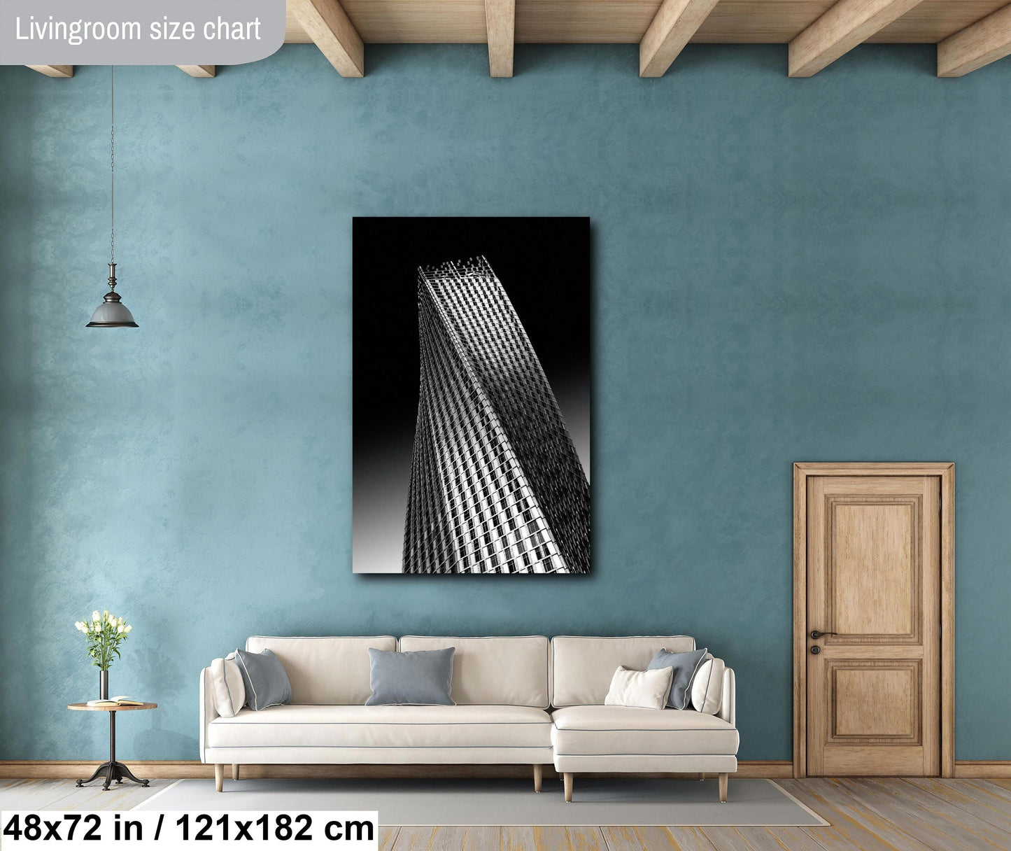 Architecture Photography on Canvas, Black White Photo, Dubai Cayan Tower, Architecture Photo Art, Dubai Photography, Canvas Wall Art