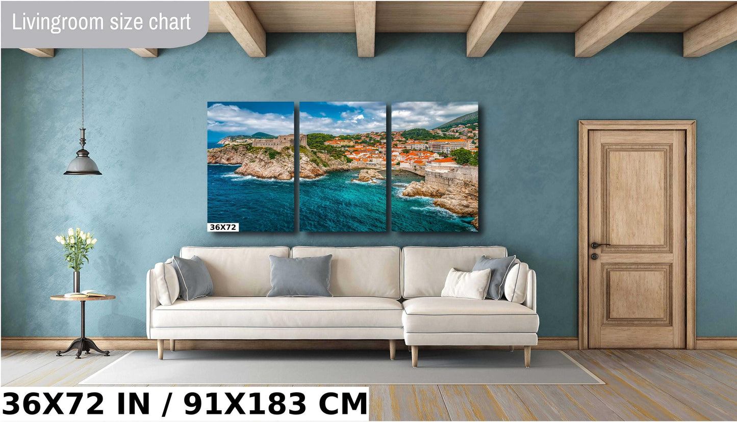 Dubrovnik Croatia Canvas Print, Dubrovnik Cityscape Photo, Photo Art, Canvas Wall Art, Adriatic Coast Photography