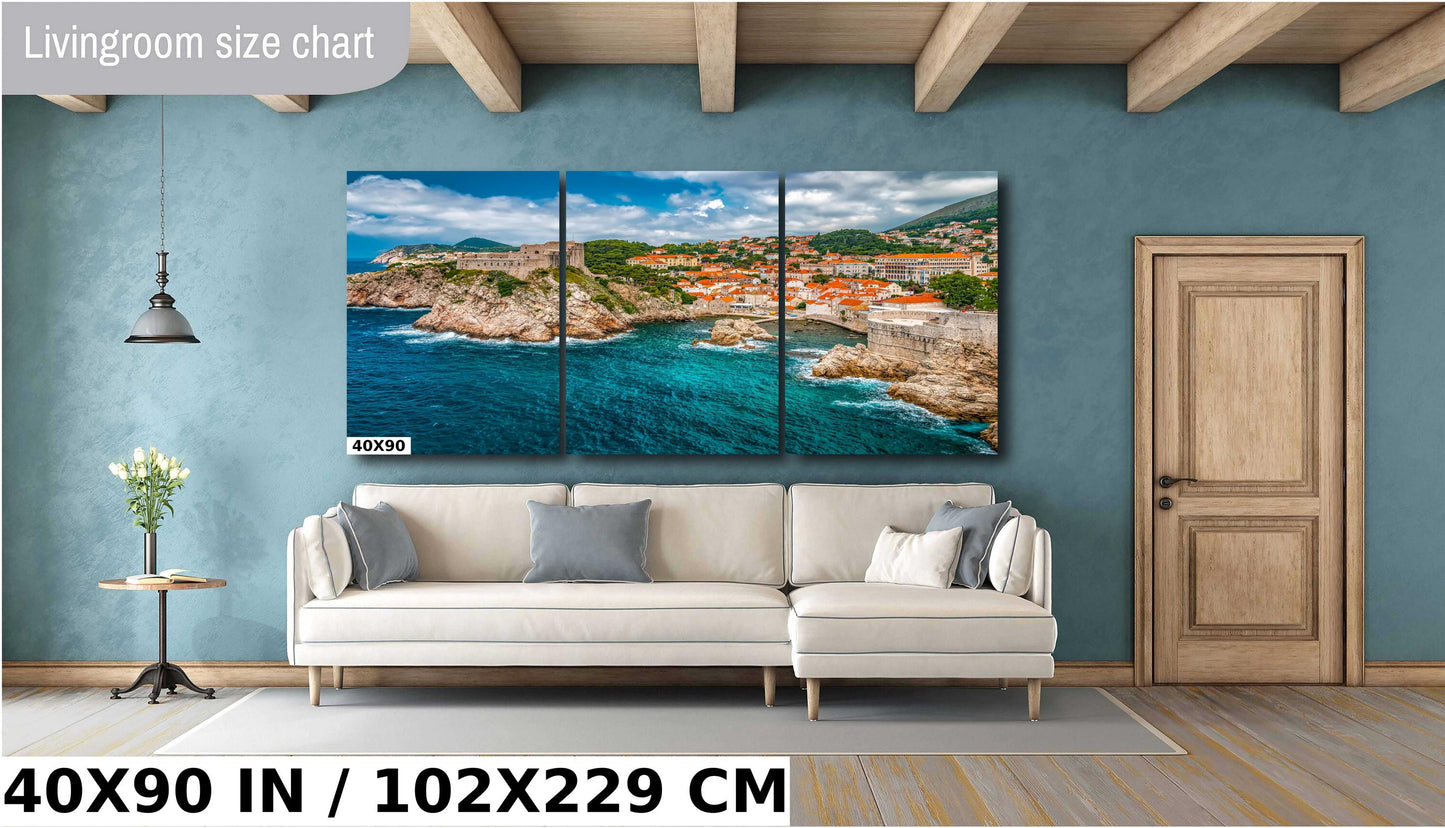 Dubrovnik Croatia Canvas Print, Dubrovnik Cityscape Photo, Photo Art, Canvas Wall Art, Adriatic Coast Photography