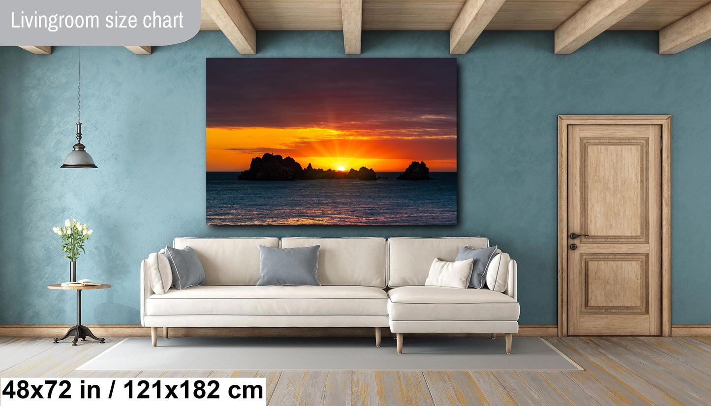 Galapagos Sunset Canvas Print, Galapagos Islands, Landscape Image, Photo Art, Canvas Print, Canvas Wall Art, Galapagos Photography