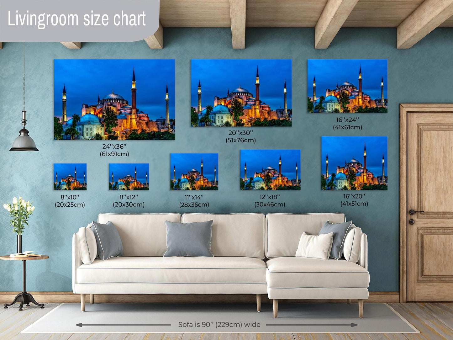 Istanbul Mosque on Canvas, Hagia Sophia Mosque Art, Photo Art, Istanbul Photography, Canvas Wall Art, Ancient Architecture, travel, Gift