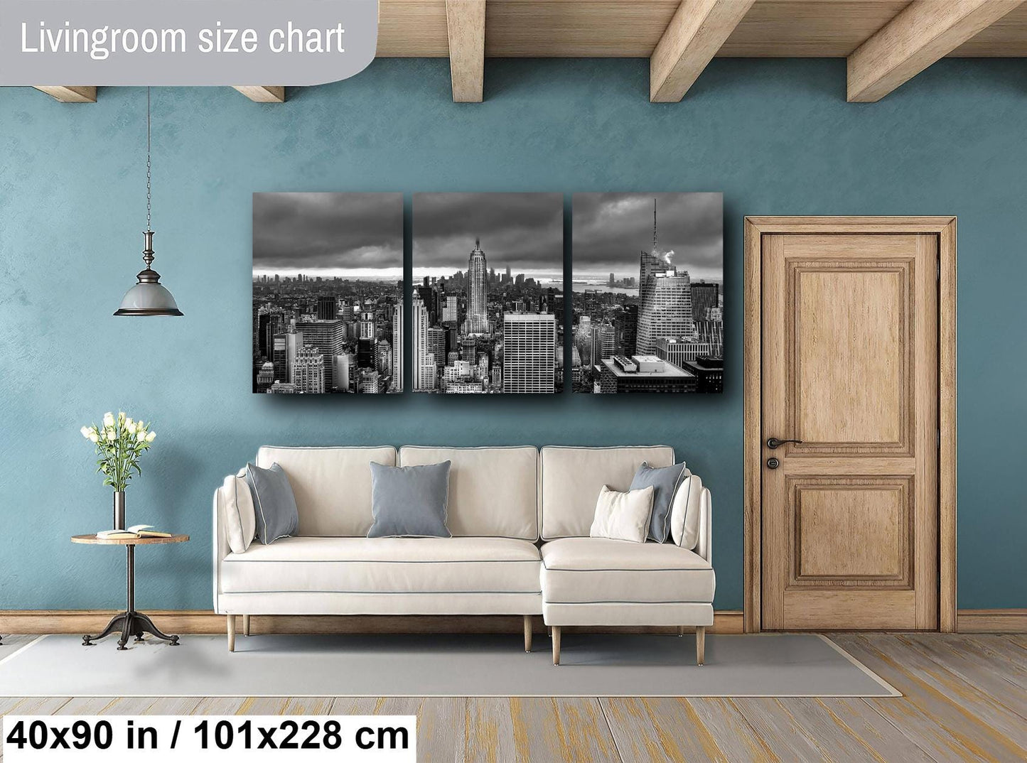 New York Skyline Print, Black and White Art, Canvas Wall Art, Cityscape Image, Photo Art, Art Deco Building, Canvas Print