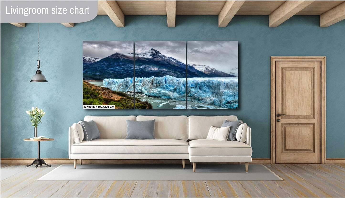 Patagonia Glacier Print, Perito Moreno Glacier Wall Art, Patagonia, Landscape Photograph, Canvas Print, Argentina Wall Art