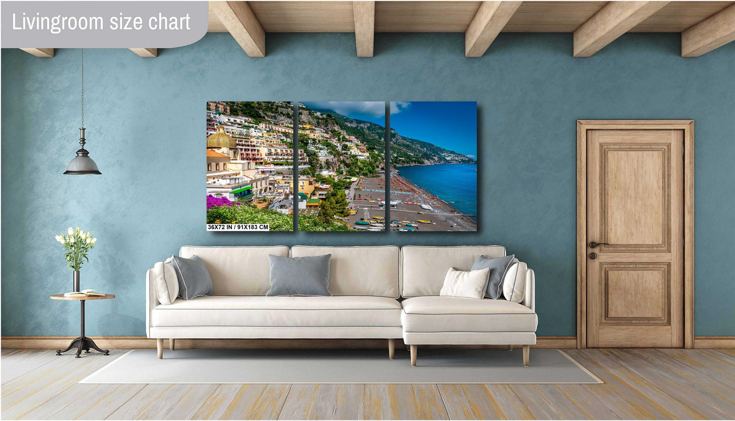 Positano Italy Canvas Print, Italy Photography, Amalfi Coast Photo, Beachfront, Positano Photography