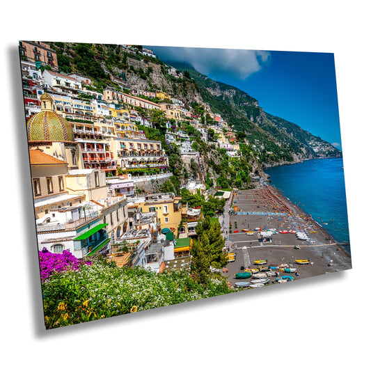 Positano Italy Canvas Print, Italy Photography, Amalfi Coast Photo, Beachfront, Positano Photography