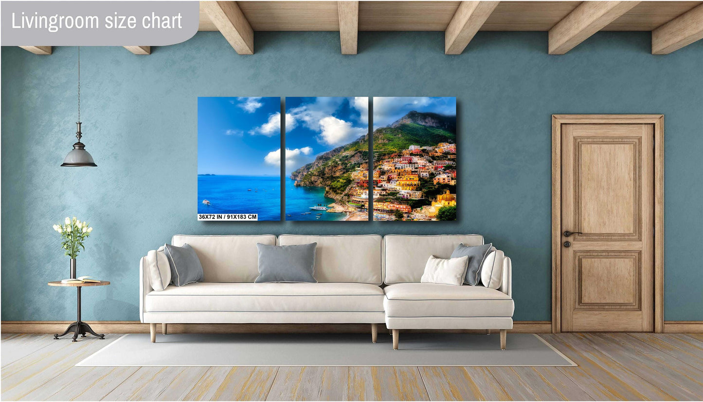 Positano Italy Print on Canvas, Amalfi Coast Photo, Positano Photography, Canvas Wall Art, Italy Photography