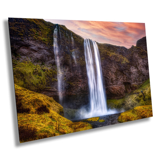 Iceland Waterfalls Canvas Print, Iceland Photography, Landscape Image, Photo Art, Canvas Wall Art, Iceland Landscape