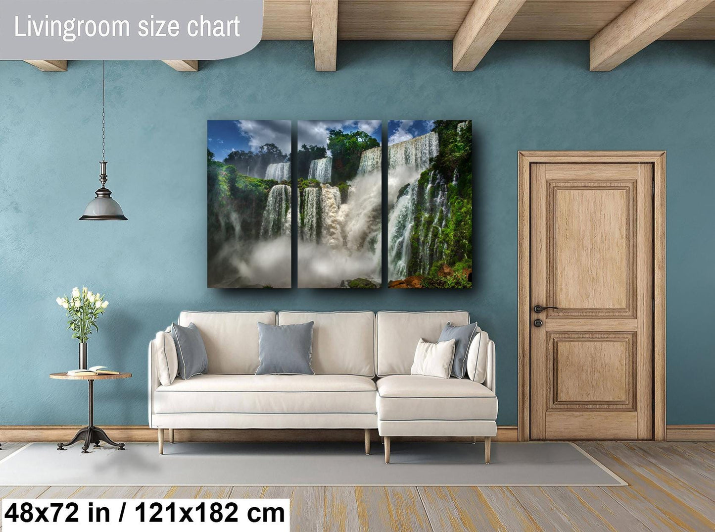 Iguazu Falls on Canvas, Waterfalls Image, Photo Art, Canvas Print, Waterfalls Photography, Nature Art |