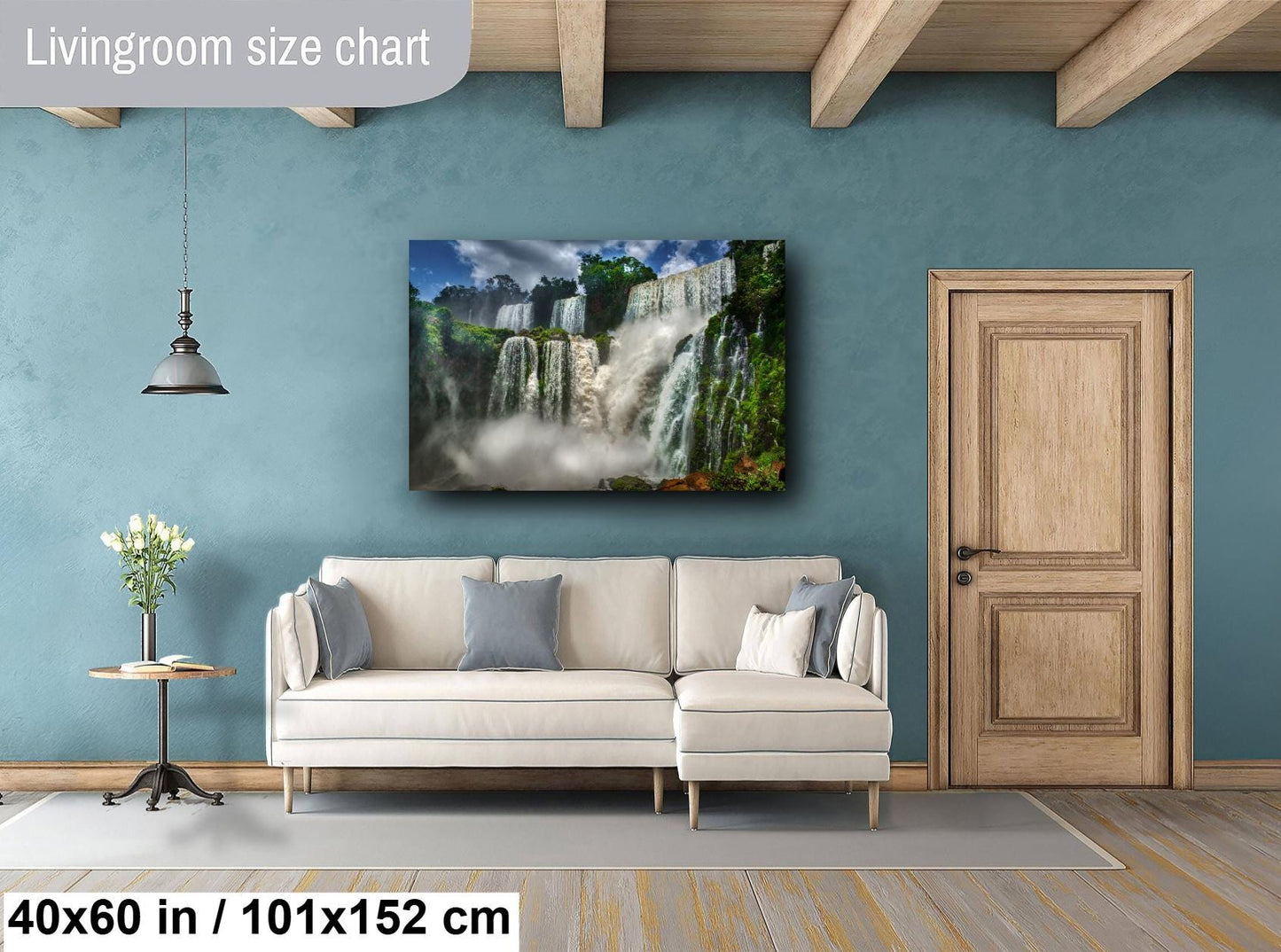 Iguazu Falls on Canvas, Waterfalls Image, Photo Art, Canvas Print, Waterfalls Photography, Nature Art |