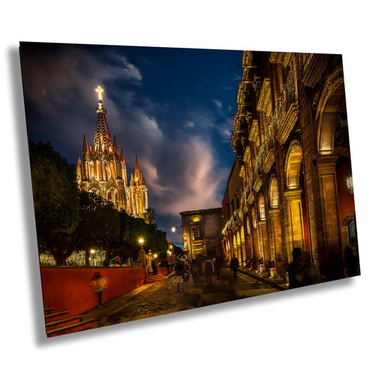 San Miguel Canvas Print, Photo Art, La Iglesia de San Francisco, Cathedral Photo, Canvas Wall Art, Anniversary Gift, Travel Photo, Mexico