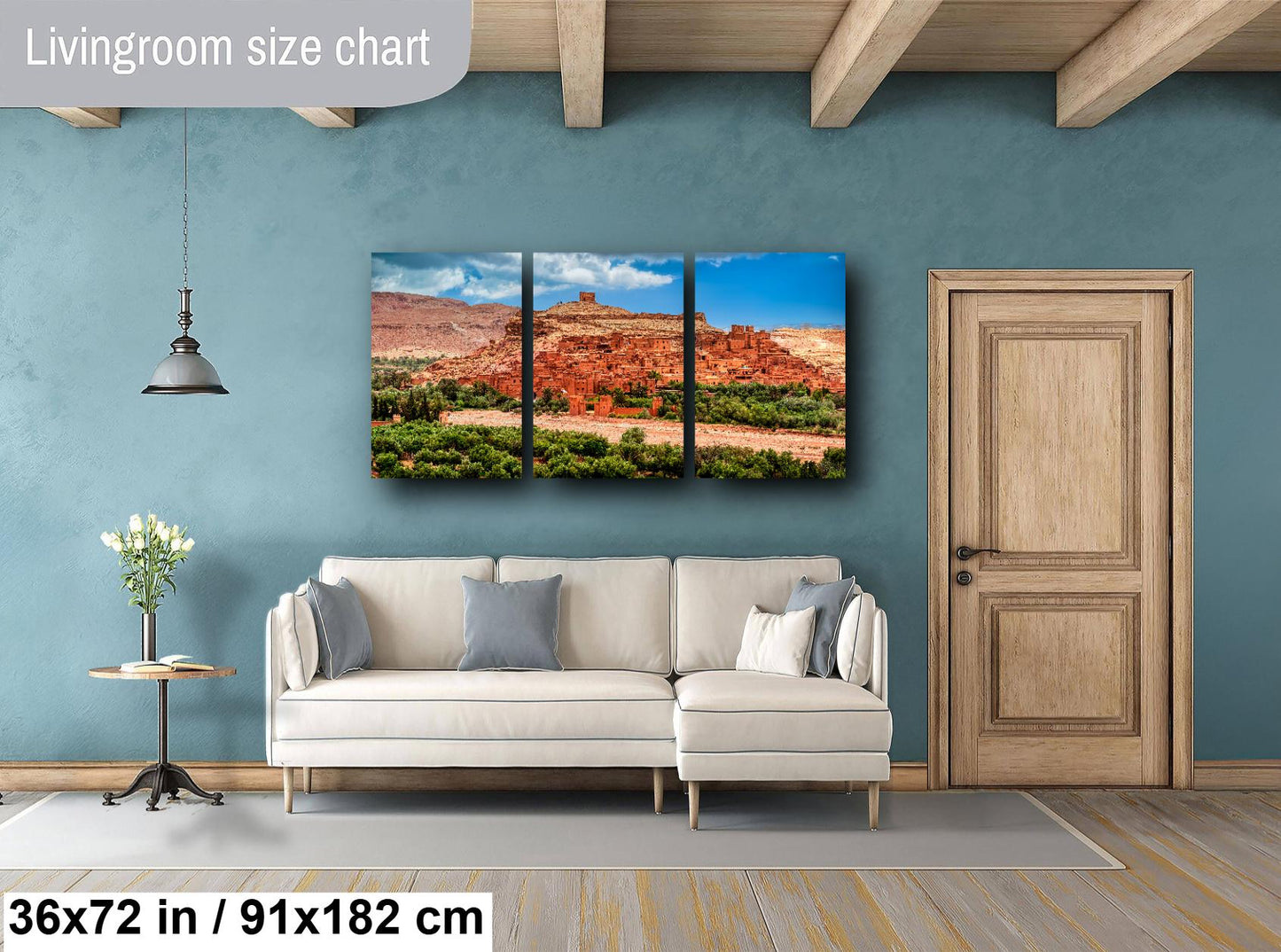 Ait Benhaddou Canvas Print, Desert, Gladiator Movie Set, Clay Architecture, Morocco Filming Location, Photo Art, Morocco ART