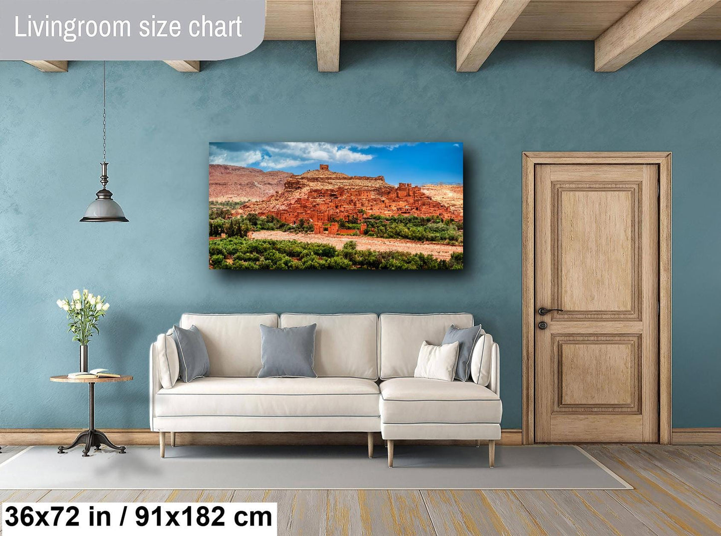 Ait Benhaddou Canvas Print, Desert, Gladiator Movie Set, Clay Architecture, Morocco Filming Location, Photo Art, Morocco ART