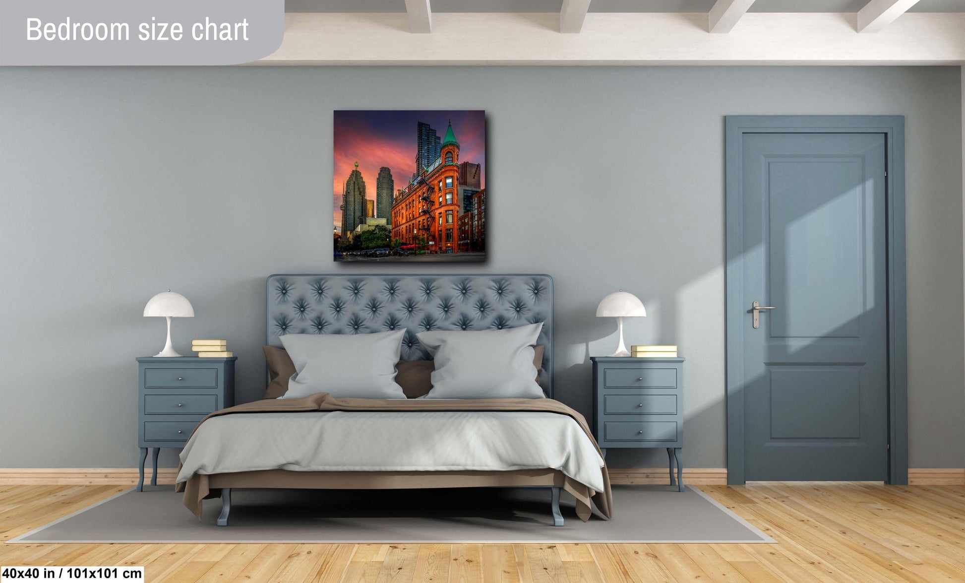 Flatiron Building, Gooderham Building, Toronto landmark, Toronto skyline, cityscape photography, sunset Toronto, historic architecture, iconic building, urban landscape, Victorian design, CN Tower view, Toronto photo, Toronto wall art