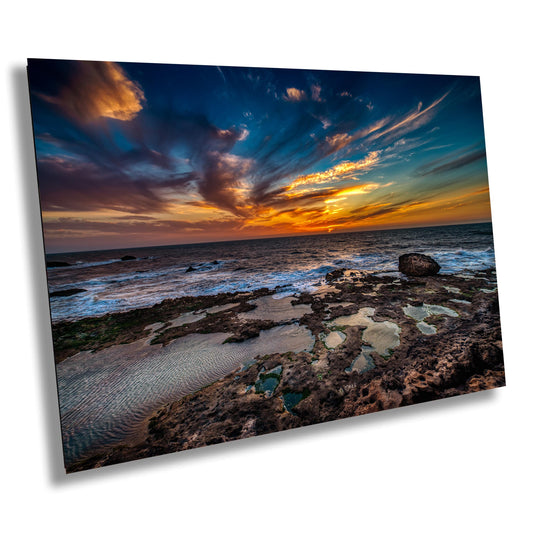 Ocean Sunset Canvas Print, Essaouira Morocco, Sunset Print, Morocco Travel Print