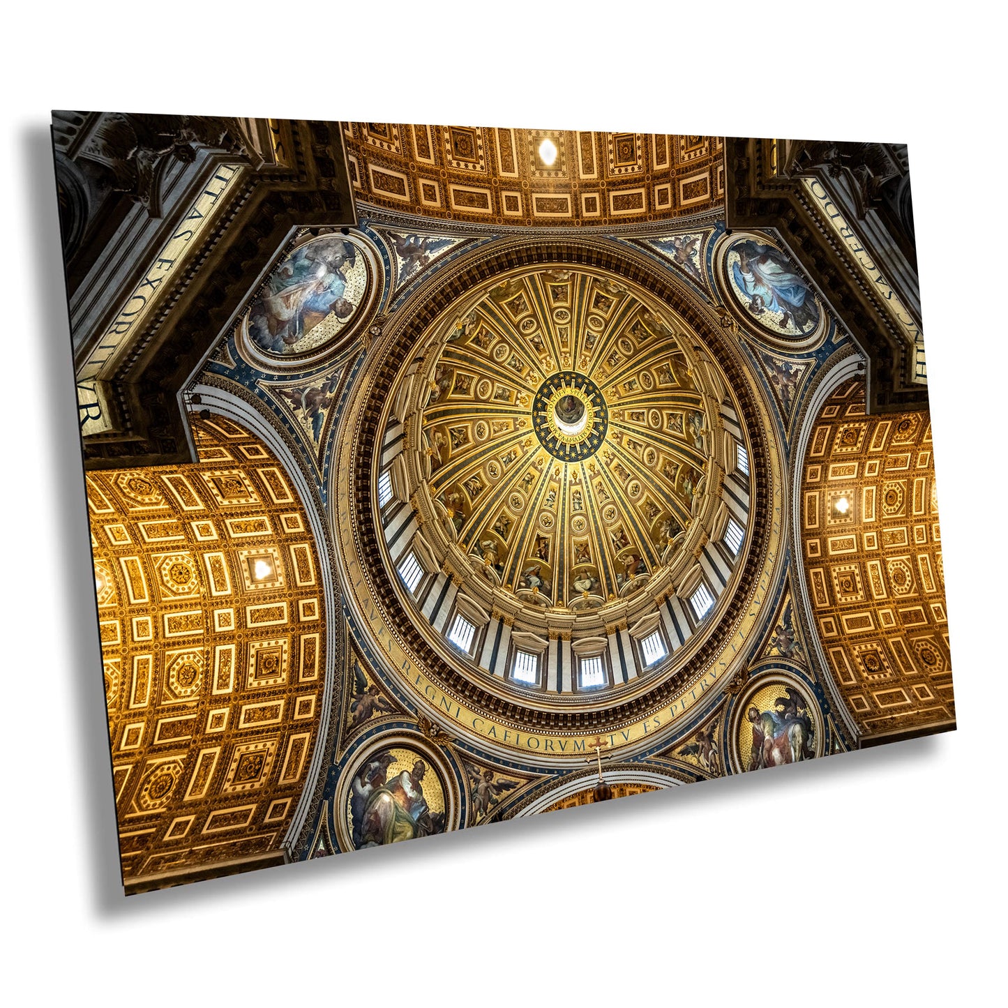 Vatican Dome Ceiling, Cathedral, Italy Photography, Rome Art, Architecture, Vatican, Dome, Catholic Gift, Christian Gift, Gold Ceiling