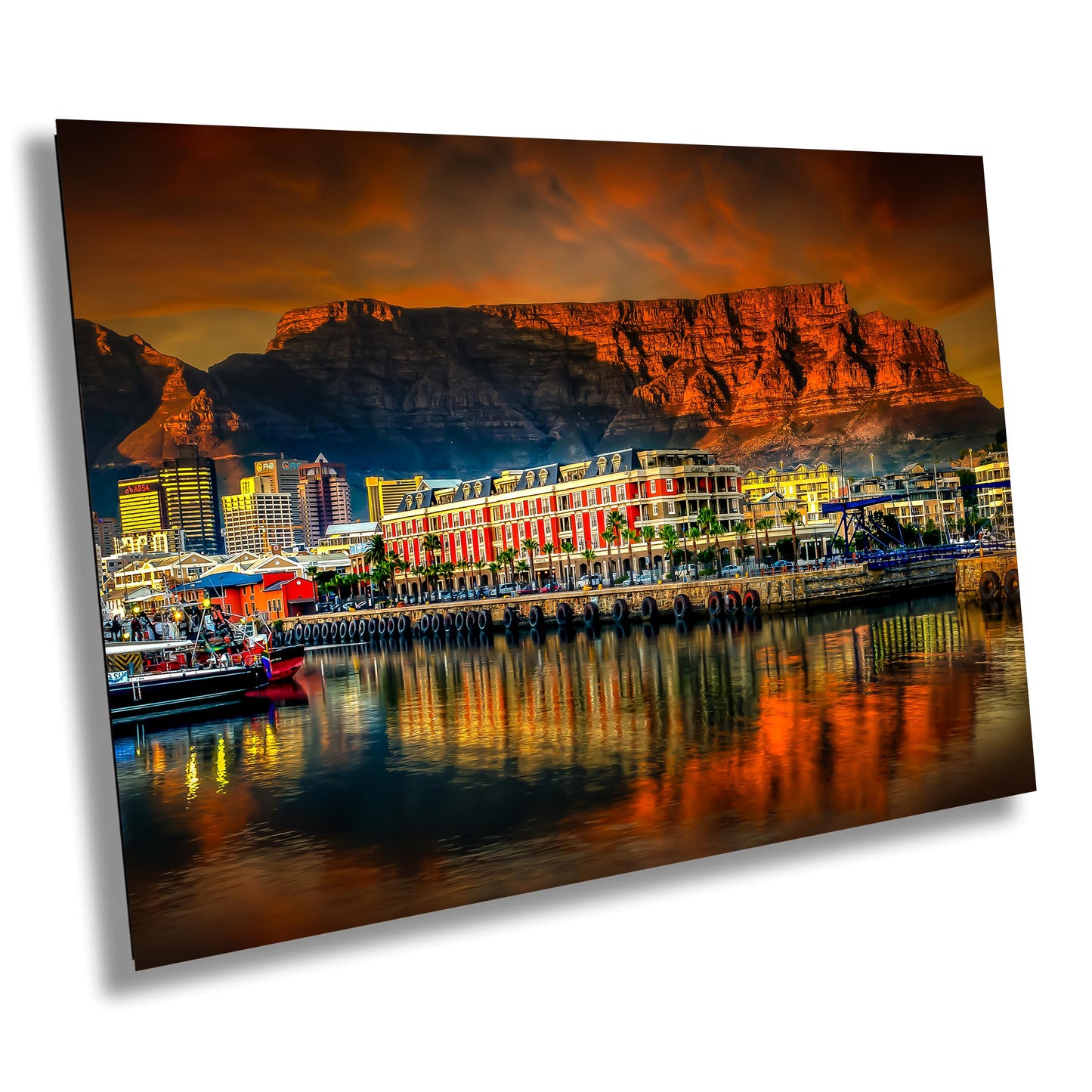 Cape Town Table Mountain Wall Decor, Sunrise on Mountain, Fine Art Canvas Print, South Africa Landscape Art, Cape Grace Hotel, Travel