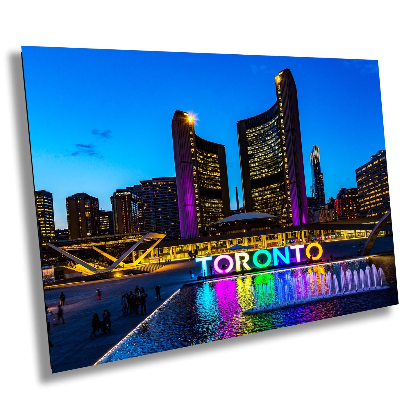 Toronto City Hall at Night, Toronto Skyline, Photo Art, Canvas Print, Home Decor, Canvas Wall Art, Cityscape, Toronto Photography