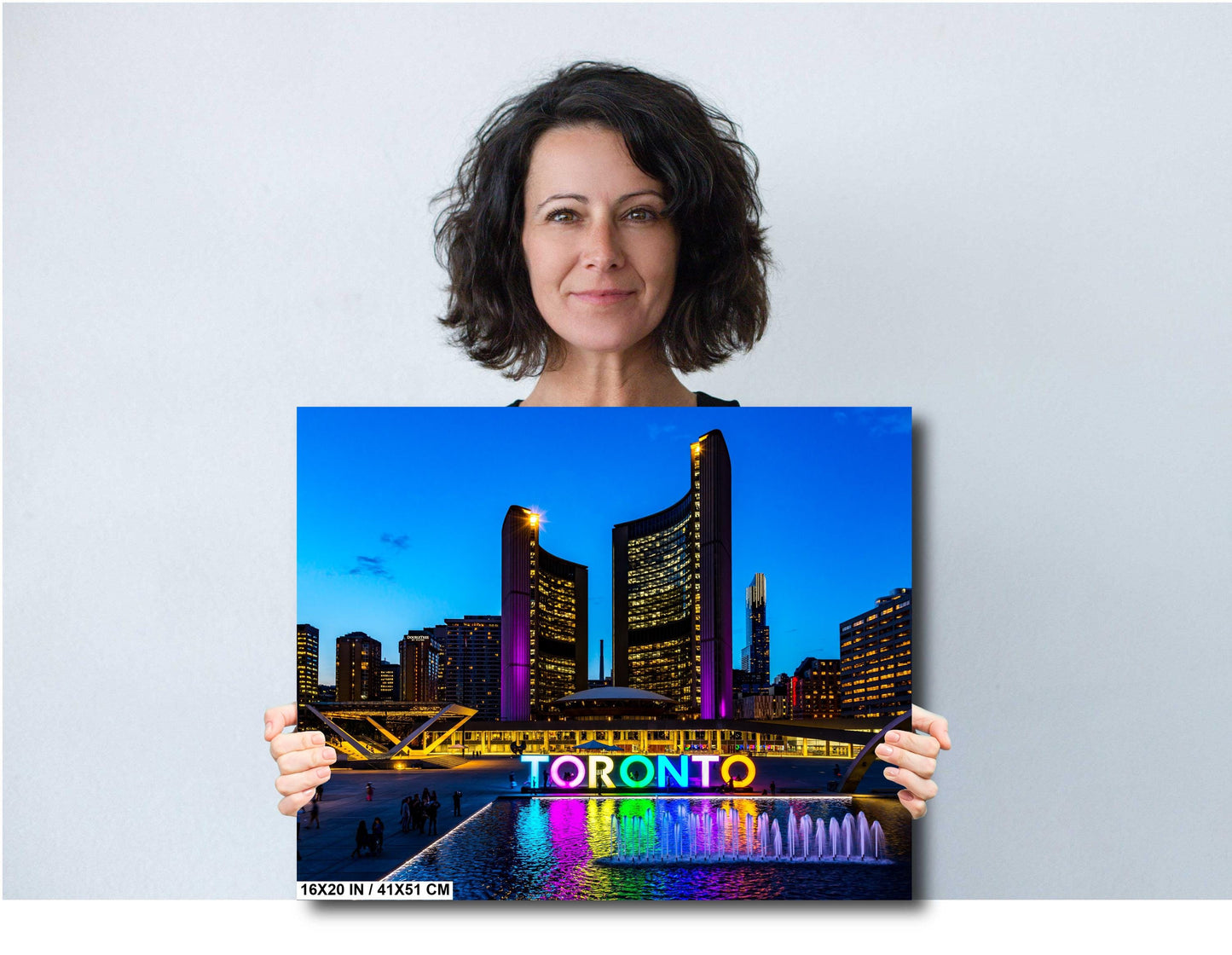 Toronto City Hall at Night, Toronto Skyline, Photo Art, Canvas Print, Home Decor, Canvas Wall Art, Cityscape, Toronto Photography