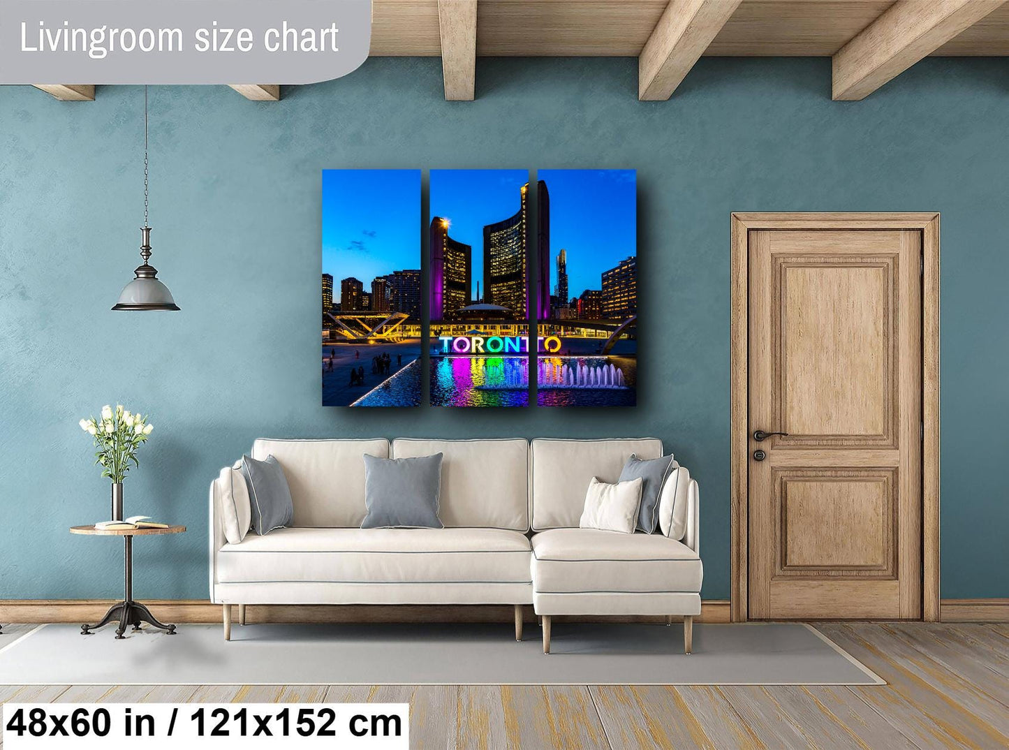 Toronto City Hall at Night, Toronto Skyline, Photo Art, Canvas Print, Home Decor, Canvas Wall Art, Cityscape, Toronto Photography