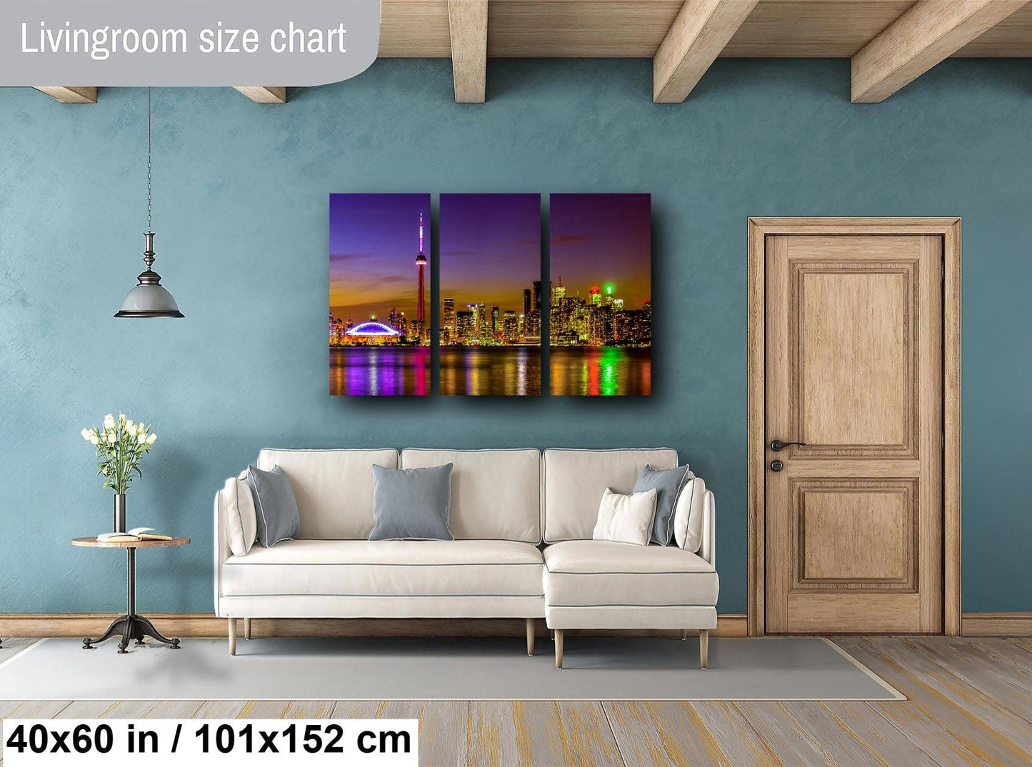 Toronto Skyline Photography, Photo Art, Canvas Print, Canvas Wall Art, CN Tower, Night Cityscape, Modern Art, Canada Poster, Gift, Travel