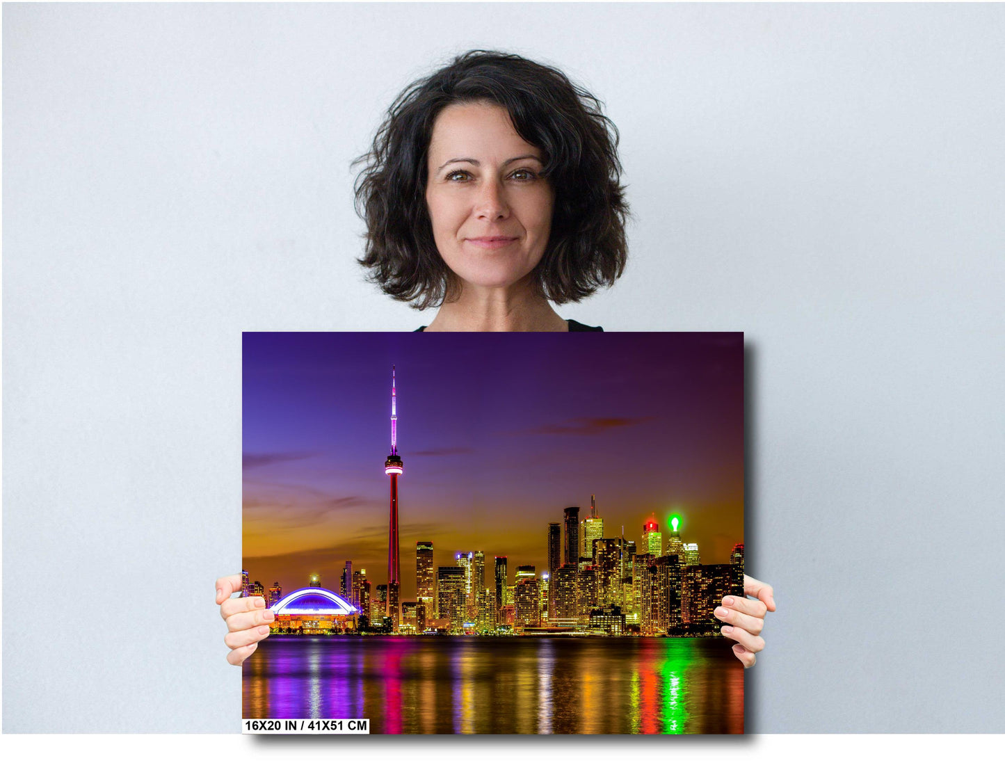 Toronto Skyline Photography, Photo Art, Canvas Print, Canvas Wall Art, CN Tower, Night Cityscape, Modern Art, Canada Poster, Gift, Travel