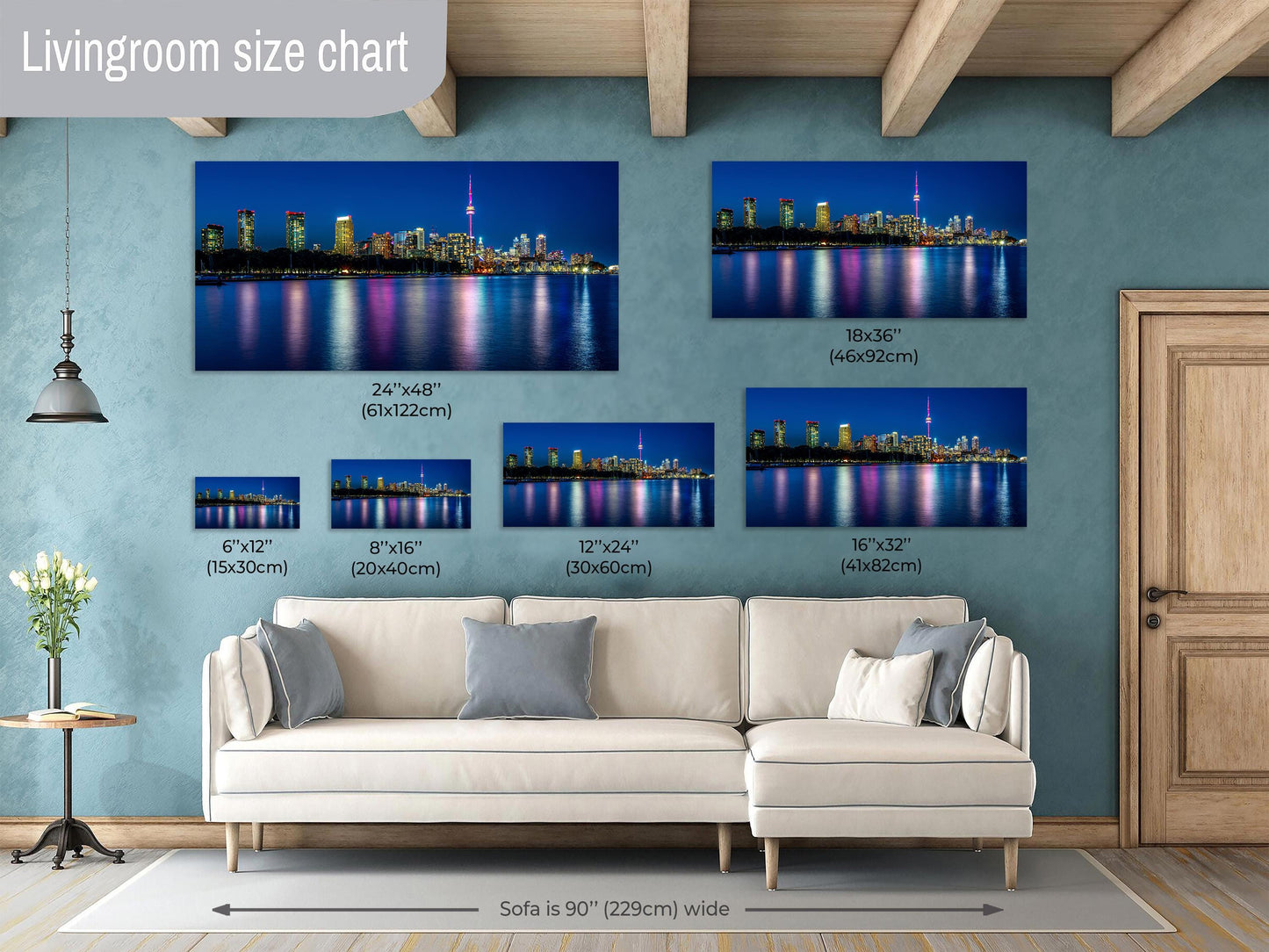 Toronto Skyline at Night on Canvas, Skyline, Photo Art, Canvas Print, Home Decor, Canvas Wall Art, Cityscape, Skyline Photography