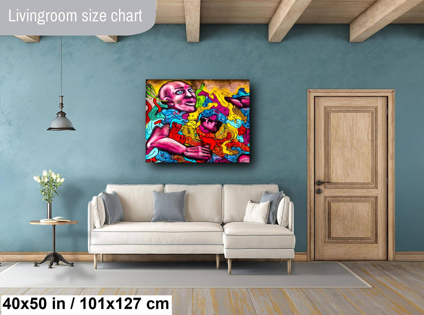 Graffiti Canvas Wall Art, Chilean Graffiti, Valparaiso Art, Canvas Print, Abstract Art, Urban Art