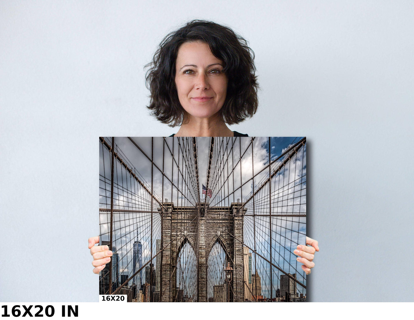 New York Print, Brooklyn Bridge, Canvas Wall Art, Cityscape Image, Photo Art, Architecture Art, Modern Wall Decor