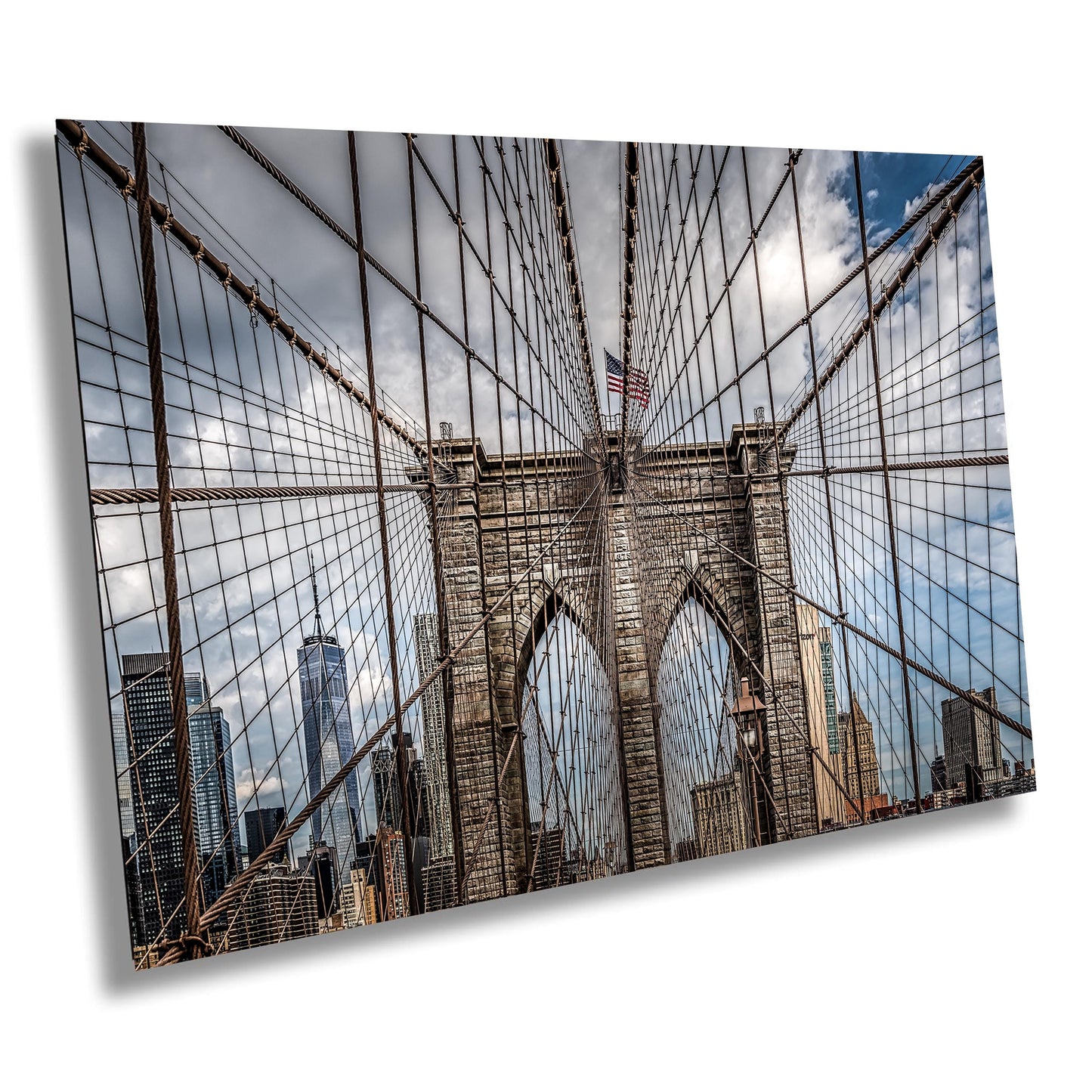 New York Print, Brooklyn Bridge, Canvas Wall Art, Cityscape Image, Photo Art, Architecture Art, Modern Wall Decor